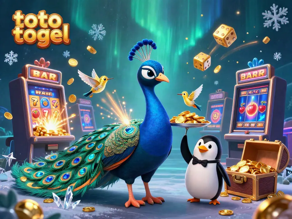 Experience thrilling gameplay with toto togel in a vibrant 3D illustration capturing gambling excitement.