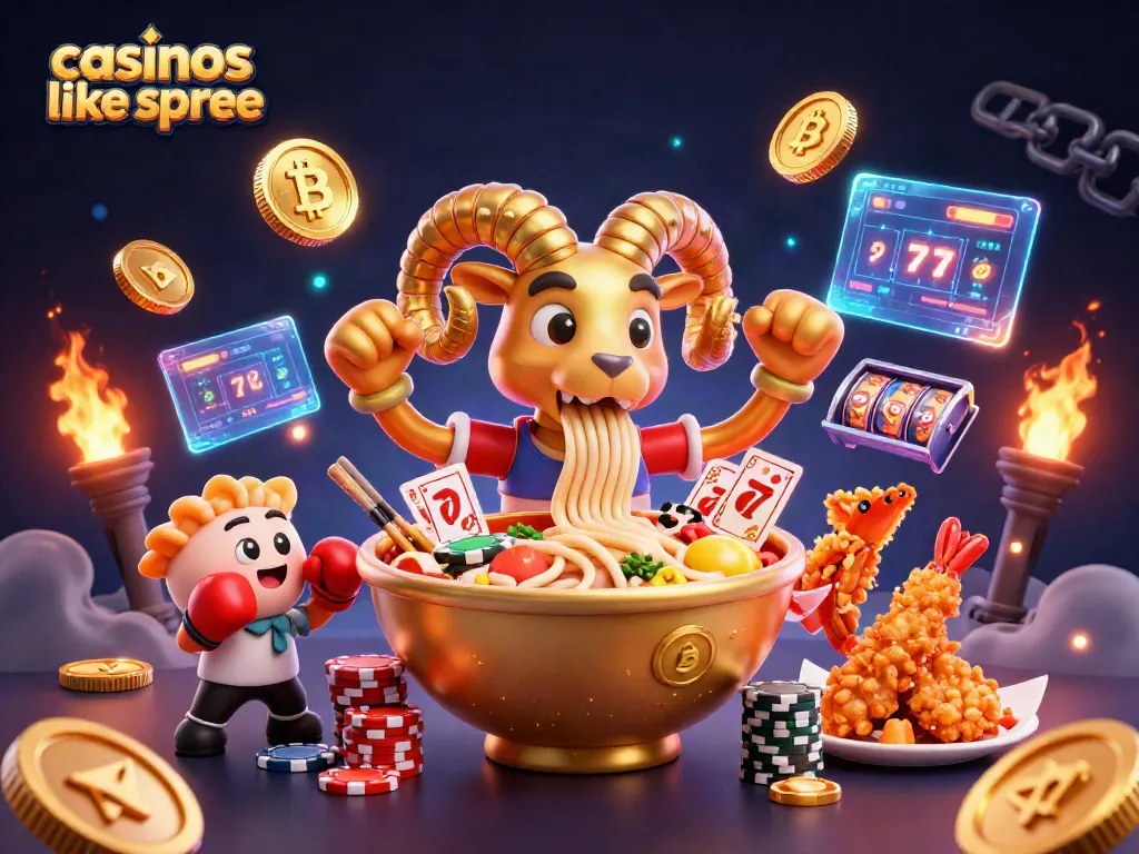 Spin winning slots at casinos like spree with vibrant 3D characters and fiery visuals.