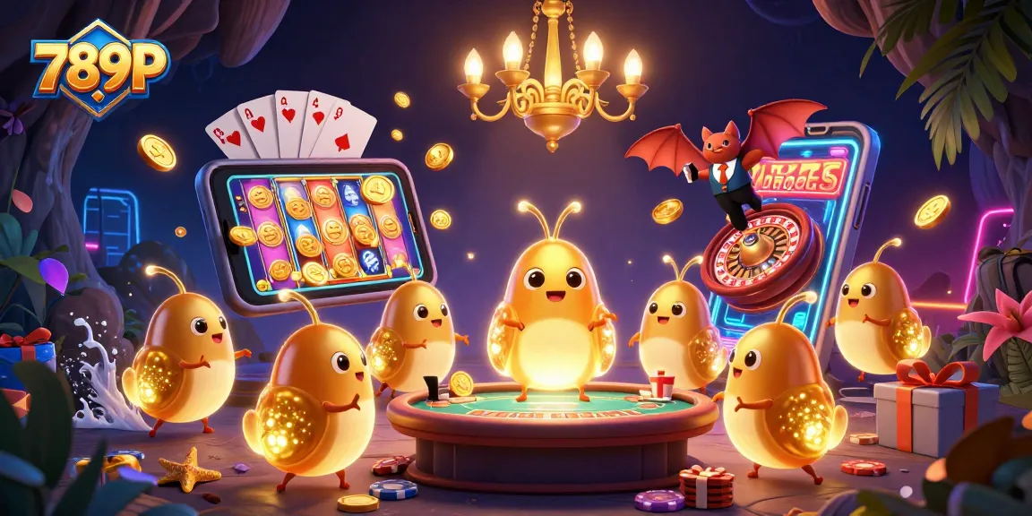 Experience thrilling gameplay at 789P Casino with vibrant glowworms illuminating the action.