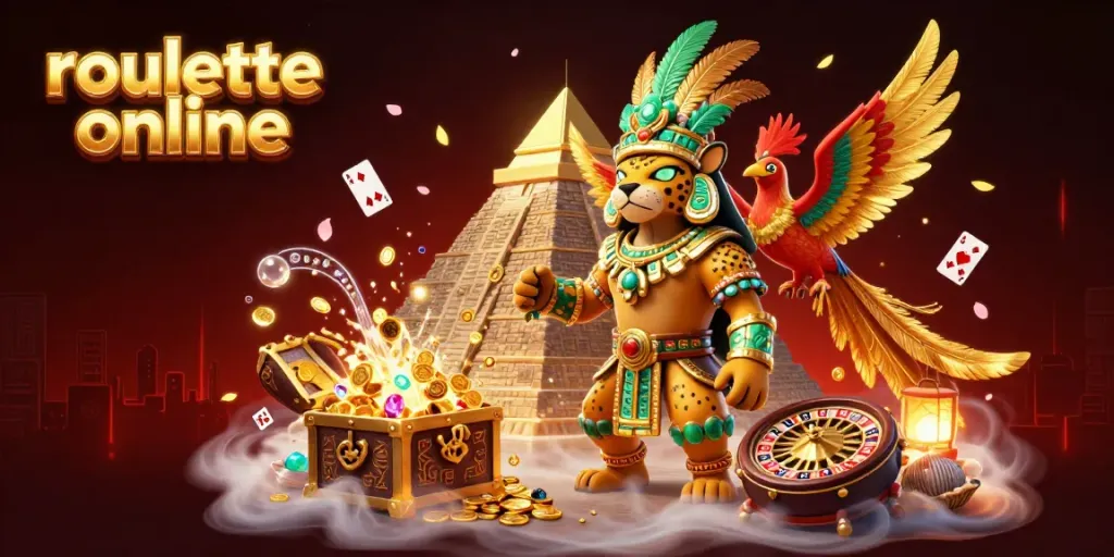 Engage in roullete online with this vibrant 3D illustration featuring dynamic casino elements.
