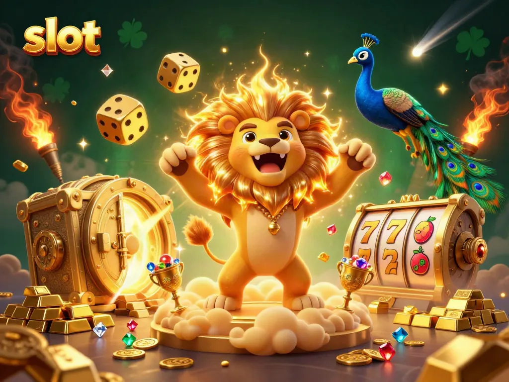 Slot menyediakan pengalaman kasino imersif dengan jackpot yang berlimpah dan simbol kemenangan berkilau.