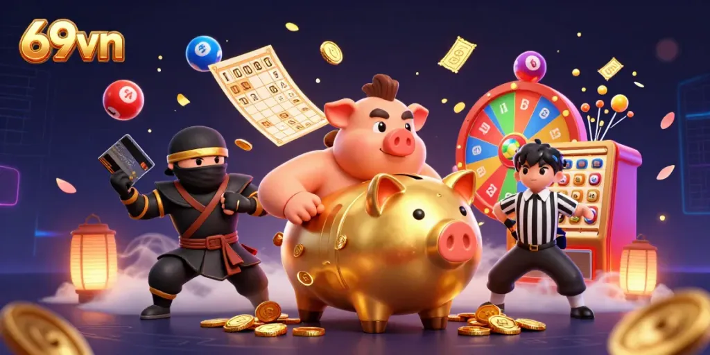 Engage with thrilling jackpot gameplay at 69vn featuring dynamic scenes of animated casino excitement.