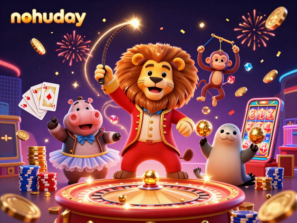 Nohuday offers exciting jackpot gameplay with vibrant casino elements and engaging characters.