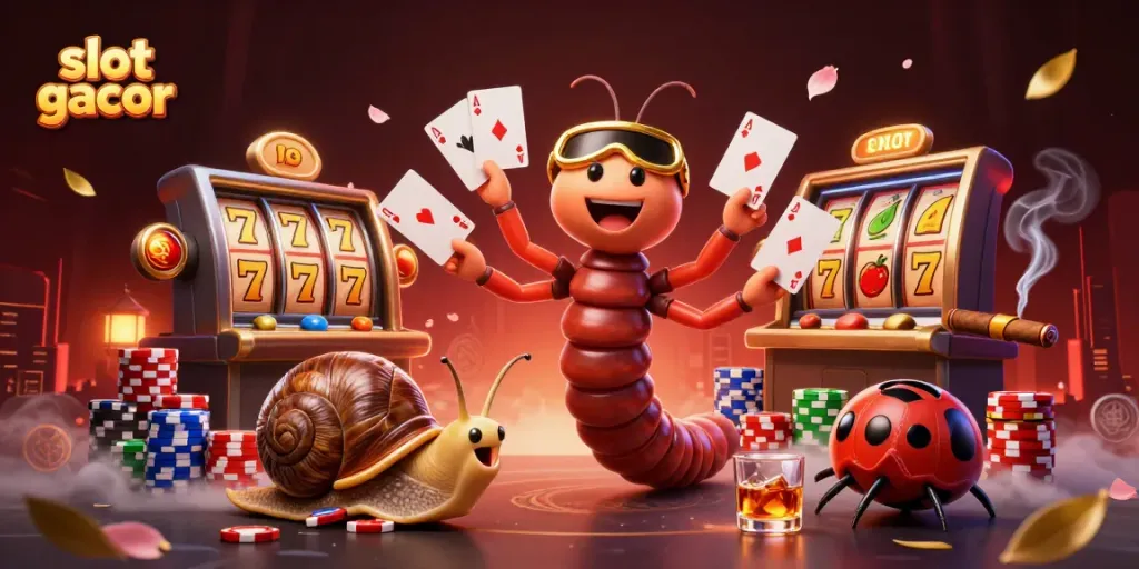 Experience slot gacor excitement with unique characters and vibrant casino elements.