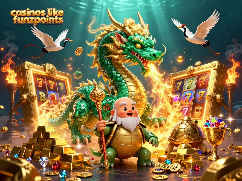Play big wins at casinos like Funzpoints featuring epic creatures and golden treasures
