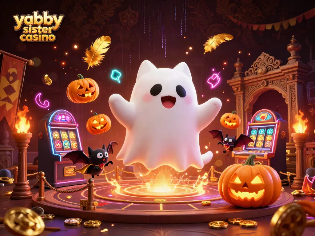 Join the fun at yabby sister casino with ghostly characters in a haunted gaming environment.