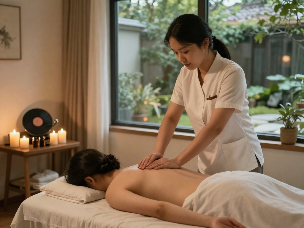 Experience the serenity of 용산출장마사지 with a soothing home massage, featuring a professional therapist in a calming environment.