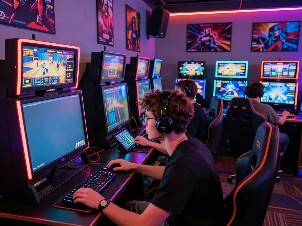 Dynamic gaming scene with players showcasing the excitement of qqmacan in an interactive environment.