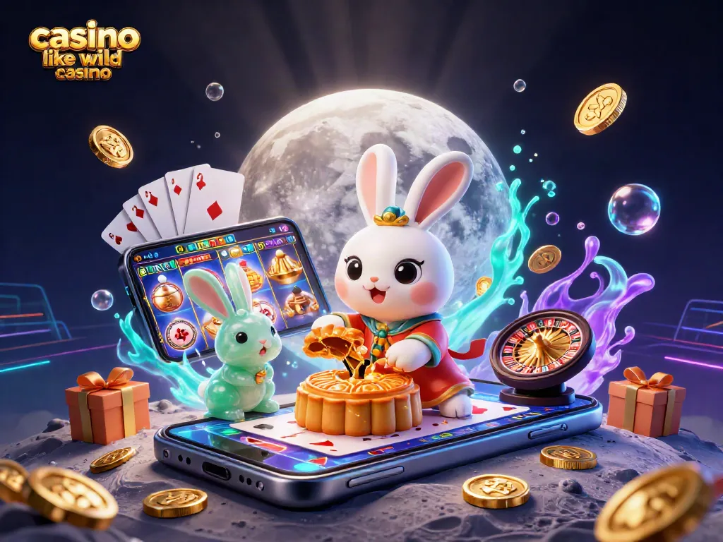 Play dynamic games with "casino like wild casino" featuring vibrant slot elements and lively characters.