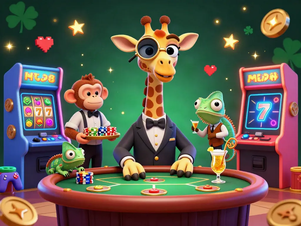 Experience the thrill of winning at slot resmi with vibrant casino elements and playful characters.