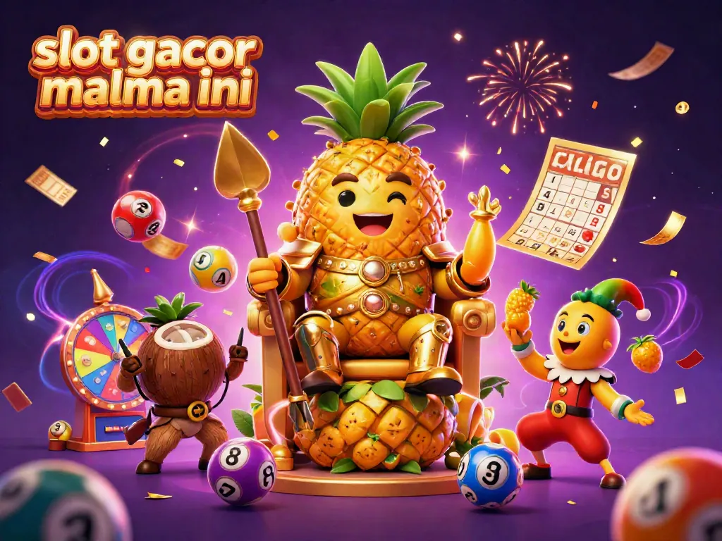 Experience the excitement of slot gacor malma ini with vibrant characters, confetti, and dynamic game elements.